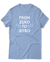 T-Shirt Unisex - From Zero To Gyro - Color Thumbnail Γαλάζιο