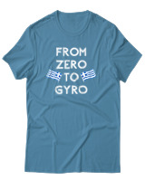 T-Shirt Unisex - From Zero To Gyro - Color Thumbnail Τιρκουάζ