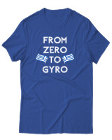 T-Shirt Unisex - From Zero To Gyro - Color Thumbnail Μπλε Ρουά