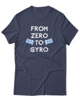 T-Shirt Unisex - From Zero To Gyro - Color Thumbnail Μπλε Γκρι