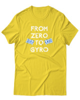 T-Shirt Unisex - From Zero To Gyro - Color Thumbnail Χρυσό Κίτρινο