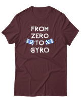 T-Shirt Unisex - From Zero To Gyro - Color Thumbnail Μπορντό