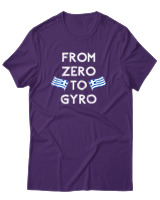 T-Shirt Unisex - From Zero To Gyro - Color Thumbnail Σκούρο Μωβ