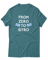T-Shirt Unisex - From Zero To Gyro - Color Thumbnail Μπλε Πράσινο