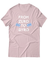 T-Shirt Unisex - From Zero To Gyro - Color Thumbnail Απαλό Ροζ