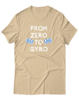 T-Shirt Unisex - From Zero To Gyro - Color Thumbnail Μπεζ