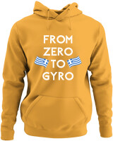Φούτερ με κουκούλα - From Zero To Gyro - Color Thumbnail Κίτρινο Χρυσό