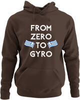 Φούτερ με κουκούλα - From Zero To Gyro - Color Thumbnail Καφέ