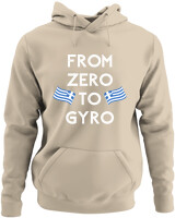 Φούτερ με κουκούλα - From Zero To Gyro - Color Thumbnail Μπέζ