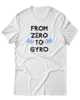 T-Shirt Unisex - From Zero To Gyro - Color Thumbnail Άσπρο