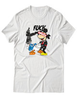 T-Shirt Αντρικό - Fuck Punisher - Color Thumbnail Άσπρο