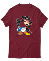 T-Shirt Αντρικό - Fuck Punisher - Color Thumbnail Σκούρο Κόκκινο