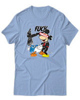 T-Shirt Αντρικό - Fuck Punisher - Color Thumbnail Γαλάζιο