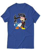 T-Shirt Αντρικό - Fuck Punisher - Color Thumbnail Μπλε Ρουά