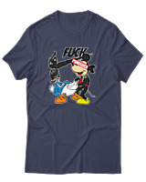 T-Shirt Αντρικό - Fuck Punisher - Color Thumbnail Μπλε Γκρι