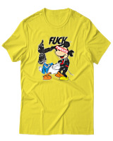 T-Shirt Αντρικό - Fuck Punisher - Color Thumbnail Κίτρινο