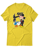 T-Shirt Αντρικό - Fuck Punisher - Color Thumbnail Χρυσό Κίτρινο