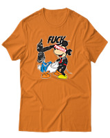 T-Shirt Αντρικό - Fuck Punisher - Color Thumbnail Πορτοκαλί