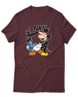 T-Shirt Αντρικό - Fuck Punisher - Color Thumbnail Μπορντό