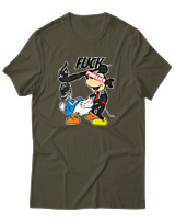 T-Shirt Αντρικό - Fuck Punisher - Color Thumbnail Χακί
