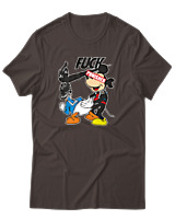 T-Shirt Αντρικό - Fuck Punisher - Color Thumbnail Καφέ