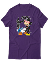 T-Shirt Αντρικό - Fuck Punisher - Color Thumbnail Σκούρο Μωβ