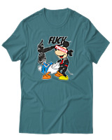 T-Shirt Αντρικό - Fuck Punisher - Color Thumbnail Μπλε Πράσινο