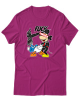 T-Shirt Αντρικό - Fuck Punisher - Color Thumbnail Φουξια
