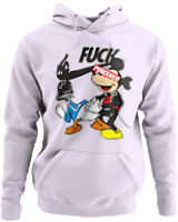 Φούτερ με κουκούλα - Fuck Punisher - Color Thumbnail Λιλά