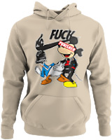 Φούτερ με κουκούλα - Fuck Punisher - Color Thumbnail Μπέζ