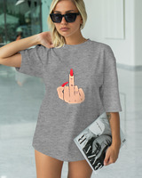 T-Shirt Classic - Fuck You Hand - Color Thumbnail GREY MELANZE