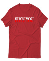 T-Shirt Αντρικό - Fuck You Love You - Color Thumbnail Κόκκινο