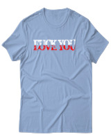 T-Shirt Αντρικό - Fuck You Love You - Color Thumbnail Γαλάζιο