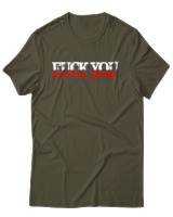 T-Shirt Αντρικό - Fuck You Love You - Color Thumbnail Χακί