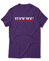 T-Shirt Αντρικό - Fuck You Love You - Color Thumbnail Σκούρο Μωβ