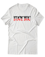 T-Shirt Αντρικό - Fuck You Love You - Color Thumbnail Άσπρο