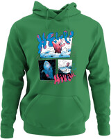 Φούτερ με κουκούλα - Funny Shark - Color Thumbnail Kelly Green