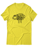 T-Shirt Αντρικό - Funny Sheep - Color Thumbnail Κίτρινο