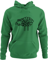 Φούτερ με κουκούλα - Funny Sheep - Color Thumbnail Kelly Green