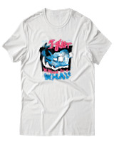 T-Shirt Αντρικό - Funny Whale - Color Thumbnail Άσπρο