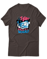 T-Shirt Αντρικό - Funny Whale - Color Thumbnail Καφέ