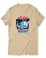 T-Shirt Αντρικό - Funny Whale - Color Thumbnail Μπεζ