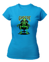 T-Shirt Στενή Γραμμή Γυναικείο - Game Or Die - Color Thumbnail Τιρκουάζ