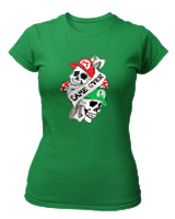 T-Shirt Στενή Γραμμή Γυναικείο - Game Over Mario - Color Thumbnail Πράσινο