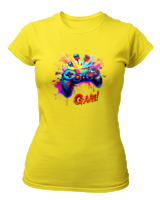 T-Shirt Στενή Γραμμή Γυναικείο - Game - Color Thumbnail Κίτρινο