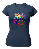 T-Shirt Στενή Γραμμή Γυναικείο - Game - Color Thumbnail Σκούρο Μπλε
