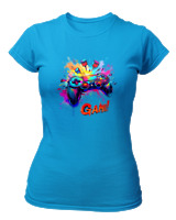 T-Shirt Στενή Γραμμή Γυναικείο - Game - Color Thumbnail Τιρκουάζ