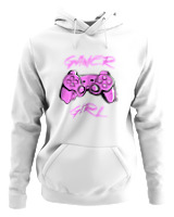 Φούτερ με κουκούλα Αντρικό - Gamer Girl - Color Thumbnail ΄Ασπρο