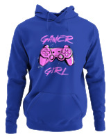 Φούτερ με κουκούλα Αντρικό - Gamer Girl - Color Thumbnail Μπλε Ρουά