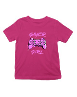 T-Shirt  Παιδικό - Gamer Girl - Color Thumbnail Φουξια